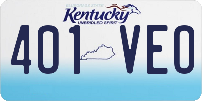 KY license plate 401VEO