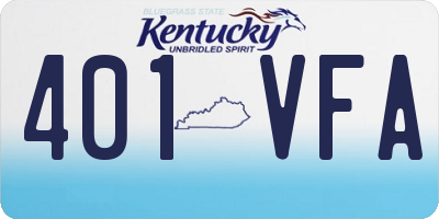 KY license plate 401VFA