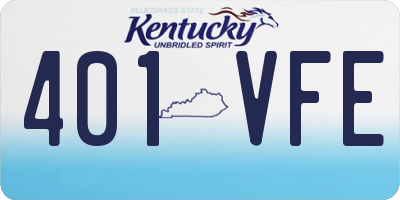 KY license plate 401VFE
