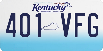 KY license plate 401VFG
