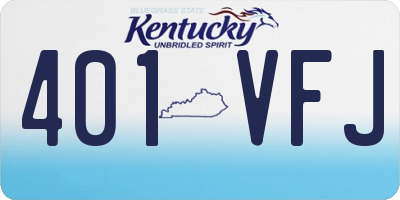 KY license plate 401VFJ