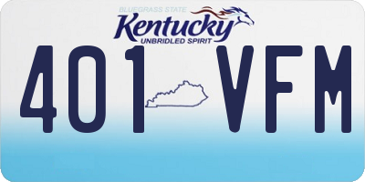 KY license plate 401VFM
