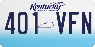 KY license plate 401VFN