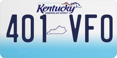 KY license plate 401VFO