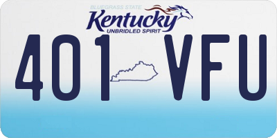 KY license plate 401VFU
