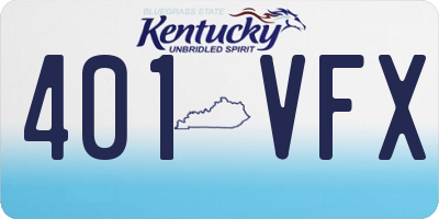 KY license plate 401VFX