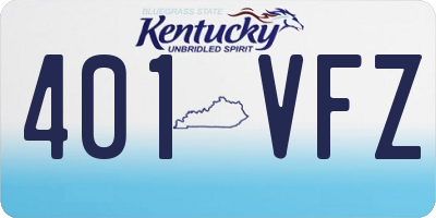 KY license plate 401VFZ