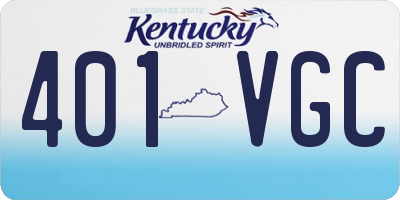 KY license plate 401VGC