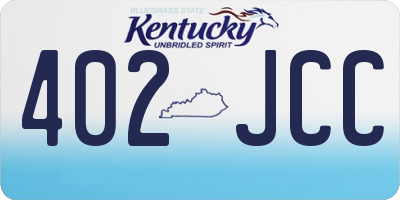 KY license plate 402JCC