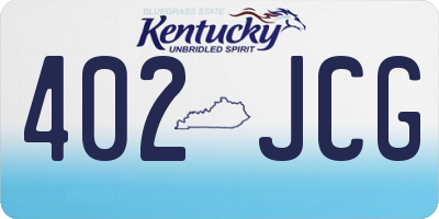 KY license plate 402JCG