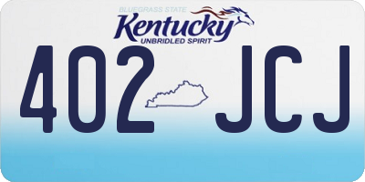 KY license plate 402JCJ