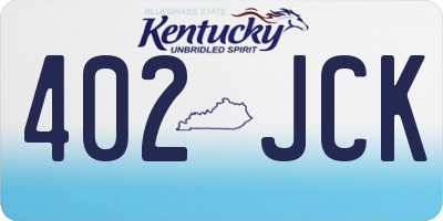 KY license plate 402JCK