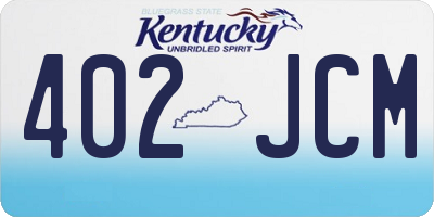 KY license plate 402JCM