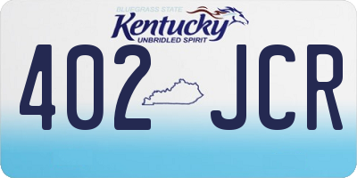 KY license plate 402JCR