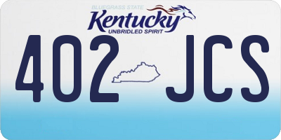 KY license plate 402JCS