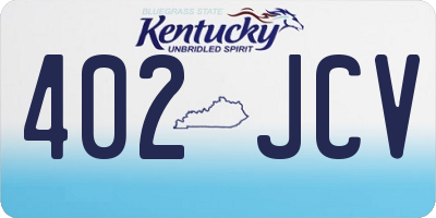 KY license plate 402JCV