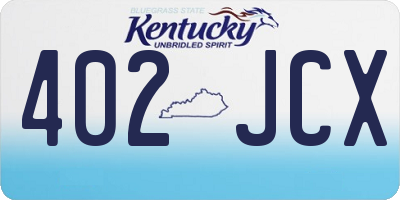 KY license plate 402JCX