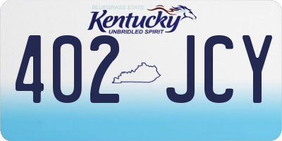 KY license plate 402JCY