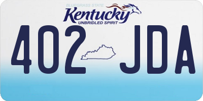 KY license plate 402JDA