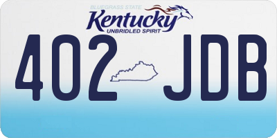 KY license plate 402JDB