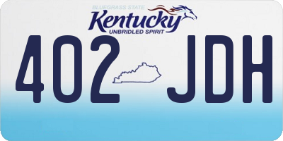 KY license plate 402JDH