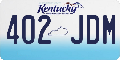 KY license plate 402JDM