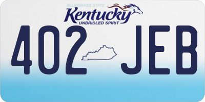 KY license plate 402JEB