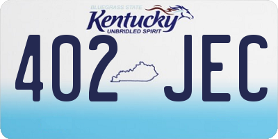 KY license plate 402JEC