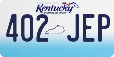 KY license plate 402JEP