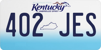 KY license plate 402JES