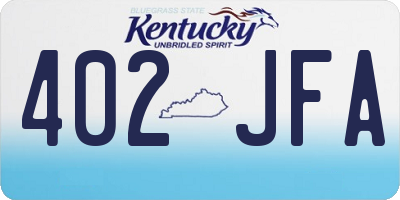 KY license plate 402JFA