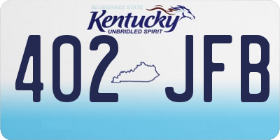 KY license plate 402JFB