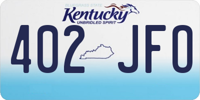 KY license plate 402JFO