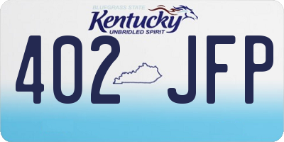 KY license plate 402JFP