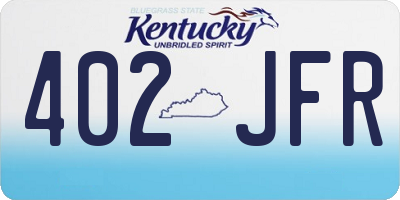 KY license plate 402JFR