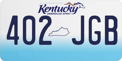KY license plate 402JGB