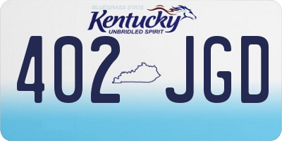 KY license plate 402JGD