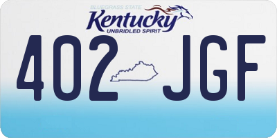 KY license plate 402JGF