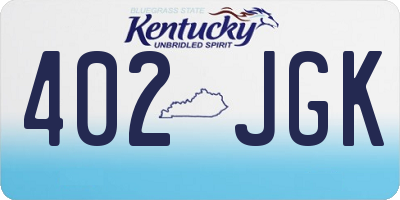 KY license plate 402JGK