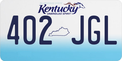 KY license plate 402JGL