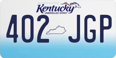 KY license plate 402JGP