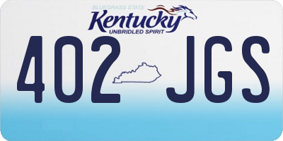 KY license plate 402JGS