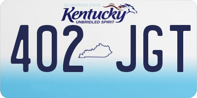 KY license plate 402JGT