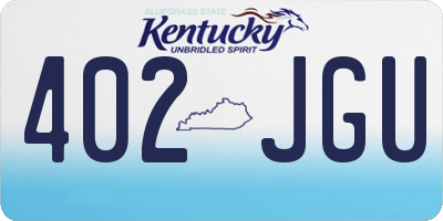 KY license plate 402JGU