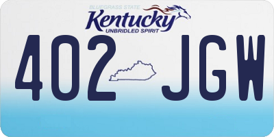 KY license plate 402JGW