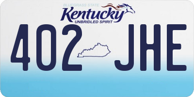 KY license plate 402JHE