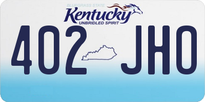 KY license plate 402JHO
