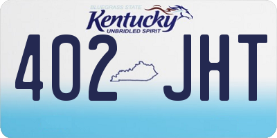 KY license plate 402JHT