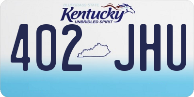 KY license plate 402JHU