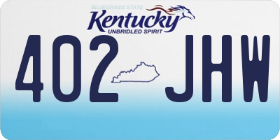 KY license plate 402JHW
